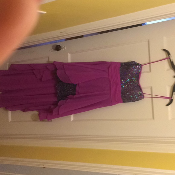 Sequins high low prom dress - Picture 2 of 8
